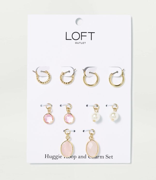 PEARLIZED CHARM EARRING SET