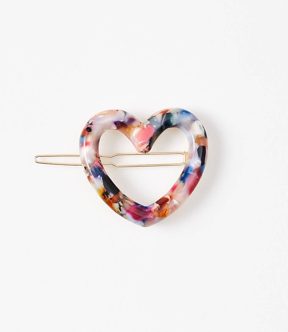 RESIN HEART HAIR CLIP