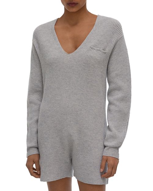 Helmut Lang Ribbed Sweater Knit Romper