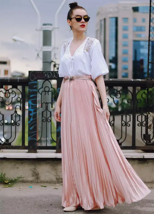 Long Skirt and Blouse