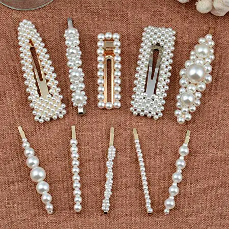 Pearl hair clips