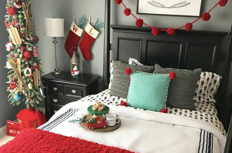 christmas bedroom decor