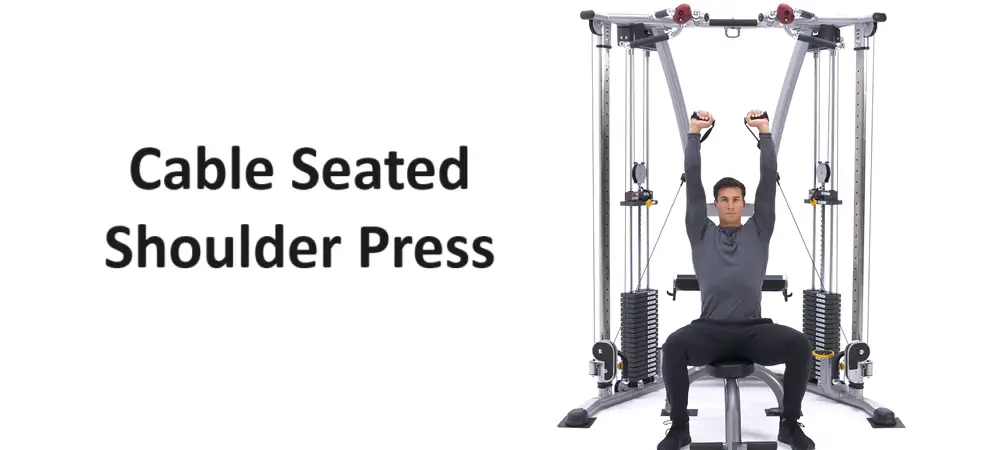 Man doing Cable Seated Shoulder Press